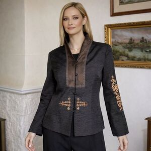 OCHI Vancouver Modern Classic Embroidered Cocktail Jacket